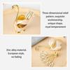 Light Luxury Tableware Gold High-end Metal Coffee Spoon Set Fruit Spoon Metal Swan Base Holder