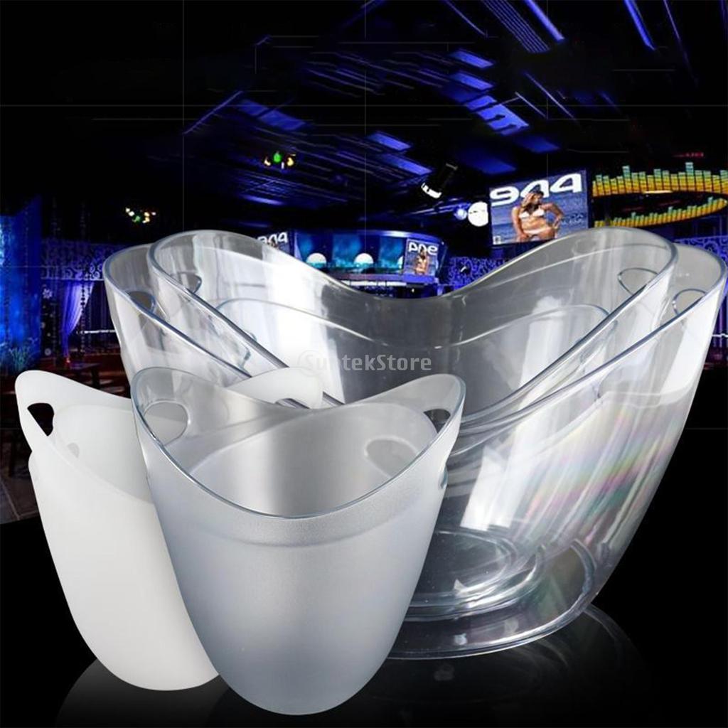 Plastic Cooler Chilling Storage Holder Beverage Chiller Bin Food Grade Leakproof Ice Beer Bucket for Cocktail Bar Home