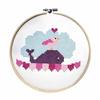 Diamond Painting Kit - Child - Whale - Embroidery Hoop + Canvas + Rhinestones