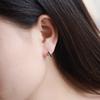 Black Round Earrings For Women 925 Sterling Silver Earrings Jewelry