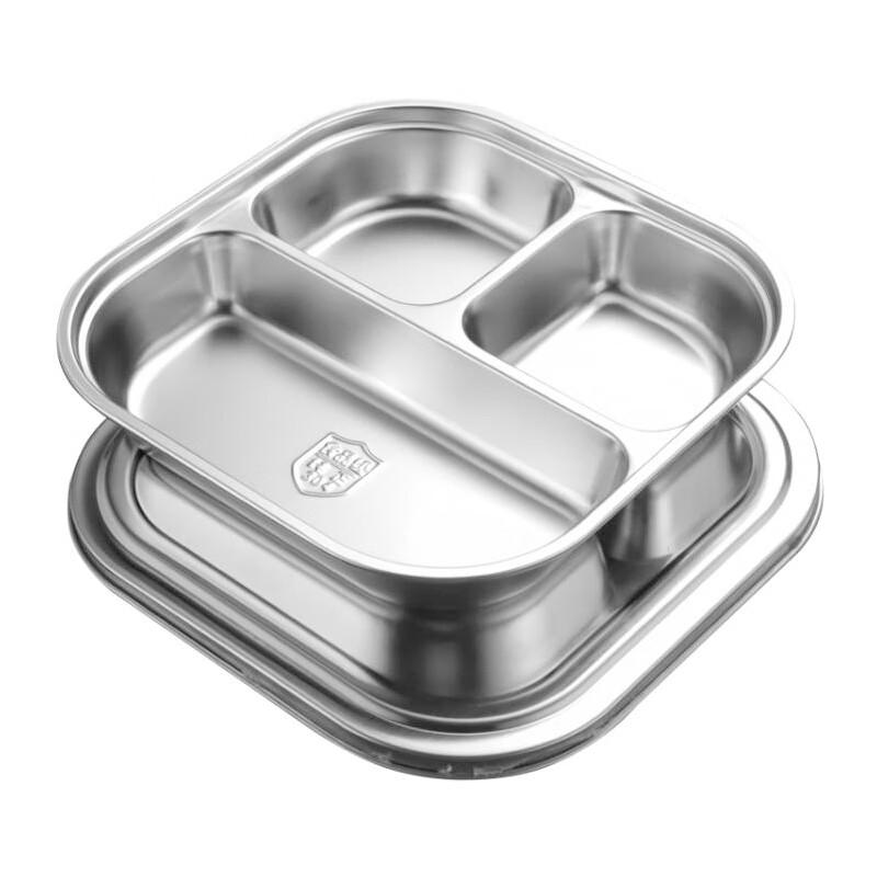 Food Grade 304 Stainless Steel Four-Compartment Plate
