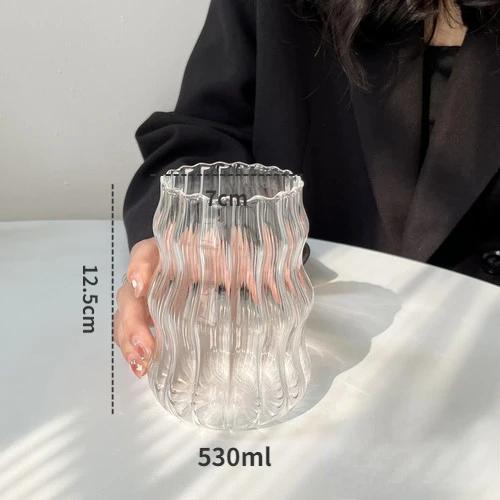 Lazzy House Стеклянные кружки для кофе, стакан для молока, термостойкое стекло, стакан для завтрака, стакан для воды, большой емкости