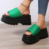 Европейская и американская внешняя торговля весна и лето мода толстая подошва большие тапочки круглый носок водонепроницаемые сандалии для стола большой размер женщины