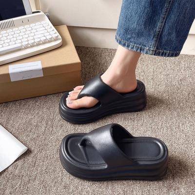 Модные шлепанцы Smile Pop летние женские на толстой подошве, мягкие сандалии для женщин, уличные модные повседневные женские шлепанцы, плоские пляжные шлепанцы из ЭВА