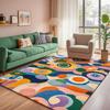 Carpet Living Room Velvet Sofa Coffee Table Bedroom Dopamine Color Live Stream Dirt-resistant Floor Mat Can Be Hand Washed
