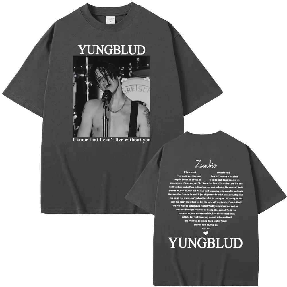 Yungblud Zombie Rock Band Graphic TShirt Men Hip Hop Retro Music Fan Apparel Tshirts Women Casual ONeck High Quality T Shirt