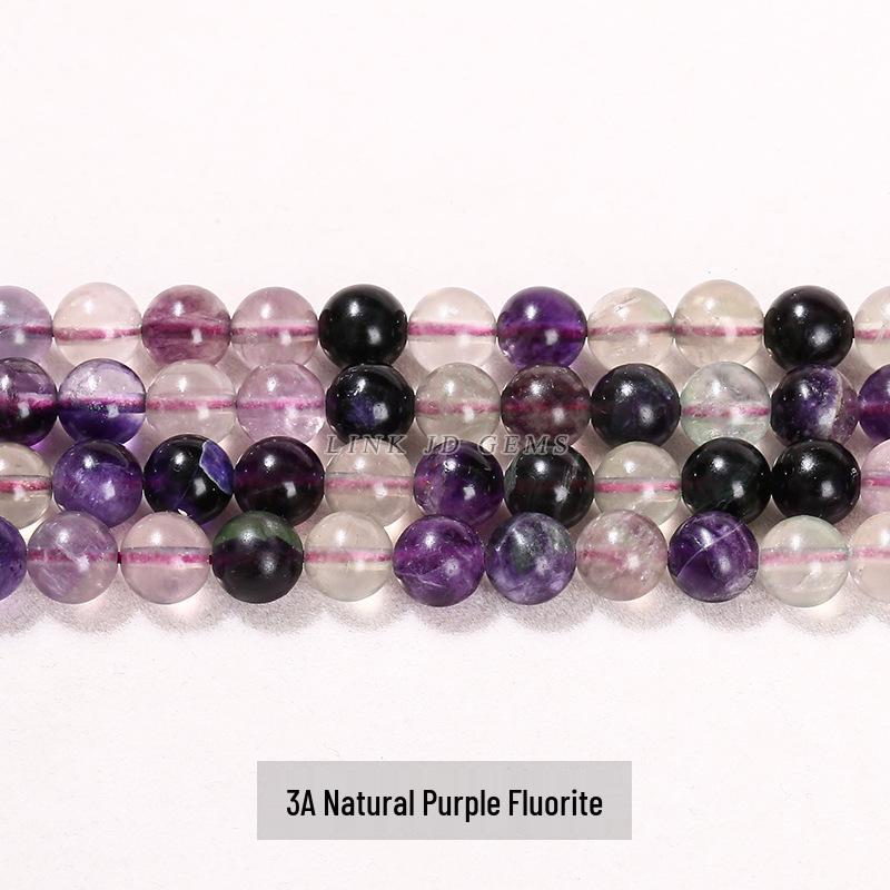 Jingde Jewelry Браслет из натурального зеленого флюорита с круглыми бусинами - Полуфабрикат, отдельные бусины для DIY ювелирных аксессуаров