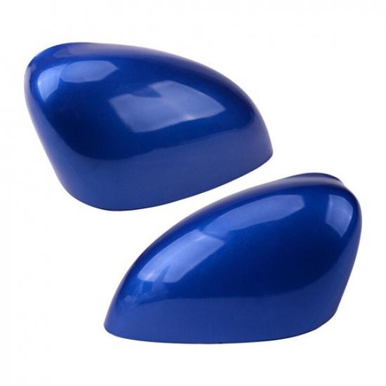 1Pair Blue Rearview Mirror Indicator Light Cover For Ford Fiesta MK7 2008~17