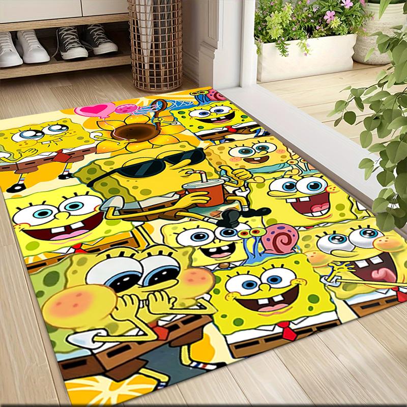 Spongebob Squarepants Collage Carpet Rug Soft Washable Antislip Home Living Room Sofa Mats Personalized Christmas Rug