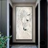 Abstarct White Horse Canvas Painting Wall Art Retro Animal Horses Posters and Prints for Porch Living Room Wall Decor Cuadros