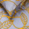 Cotton bedding 180x200 satin COTTON gray with sunny yellow leaves