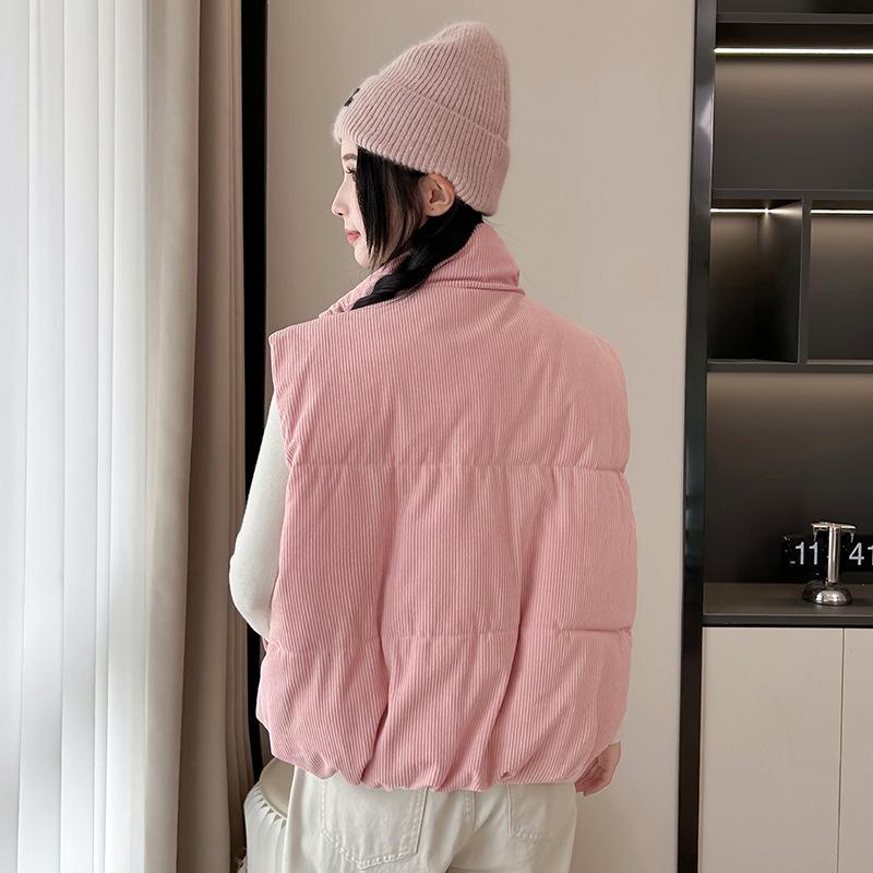 Corduroy vest women's autumn and winter new short loose and versatile fashion vest jacket tide