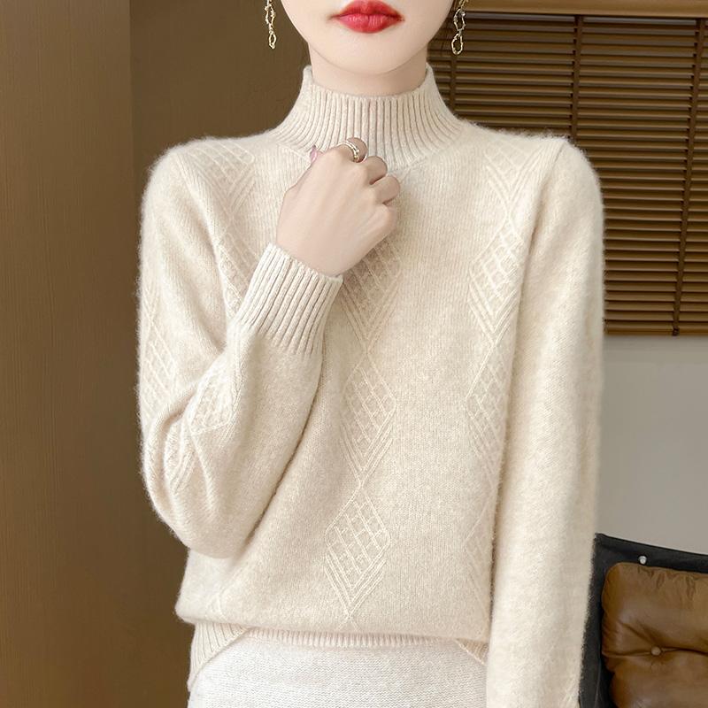 Женский кашемировый свитер Qinghe кашемир 30% кашемир 70% шерсть осенне-зимний пуловер теплый и модный