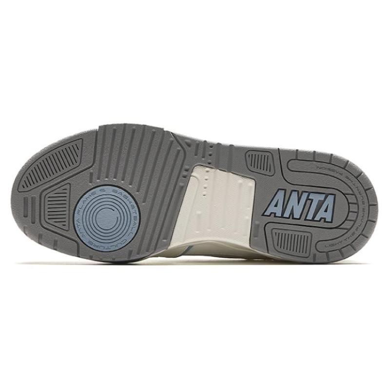 Anta Flame 5.0 Нескользящие Устойчивые к истиранию Низкие Кеды для Скейтборда Женские Бело-Синие Кроссовки 122428081-4