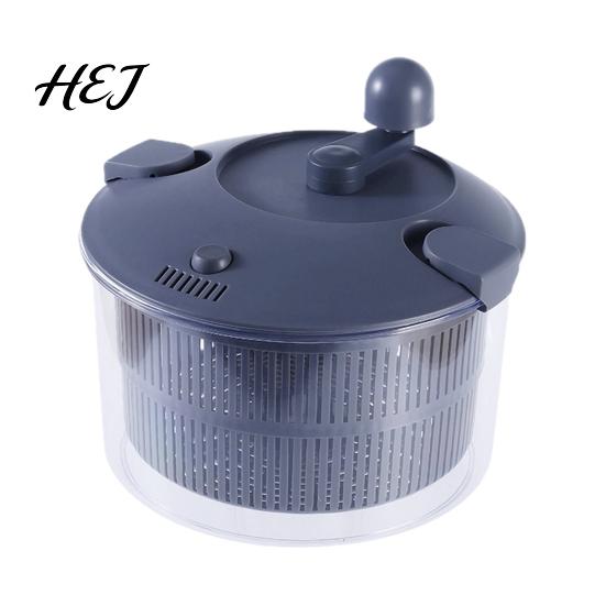 Manual Food Dehydrator for Kitchen Vegetable Dehydrator, Hand Crank Plastic Salad Spinner, Double-layer Multifunctional Accessory Separable