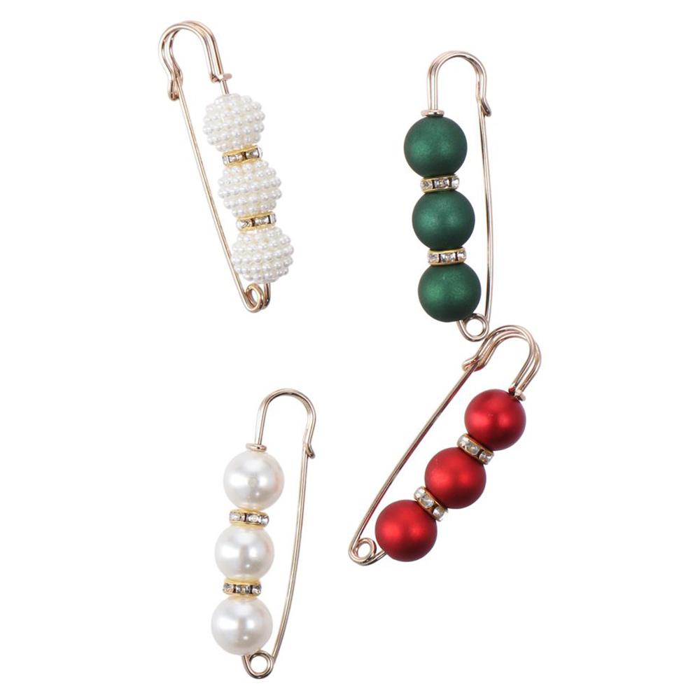 7PCS Metal Clothing Safety Pins 7Color Faux Pearl Decorative Pins Sweater Shawl Clip  for Women