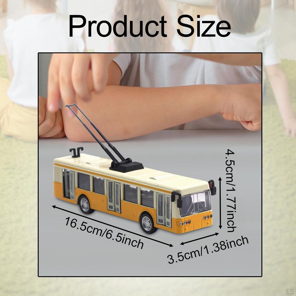 Classic Tram Model Transport Car 1:90 Scale Collectible Alloy Birthday Gifts Interactive Decor