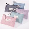 Stylish Printed Canvas Cosmetic Bag with Zipper Travel Toiletry Organizer Pouch for Women Hand Catch Storage Bag 17 11.5 Cm