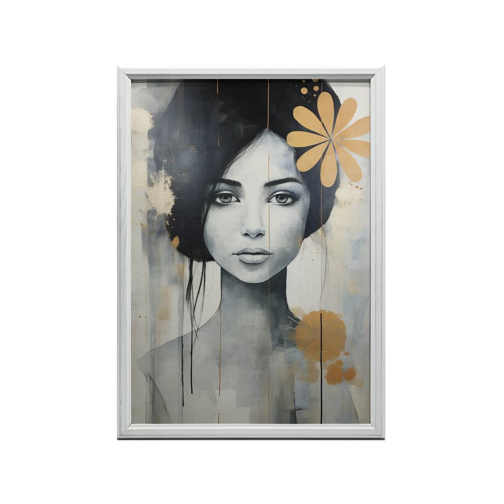 Kobieta Z Kwiatem We Włosach Kobieta Z Kwiatem We Włosach, 40X50 Cm, Bez Ramy, Papier Matowy 230 Gsm