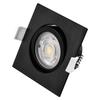 Spot LED encastrable 3en1 carré noir 7W IP20