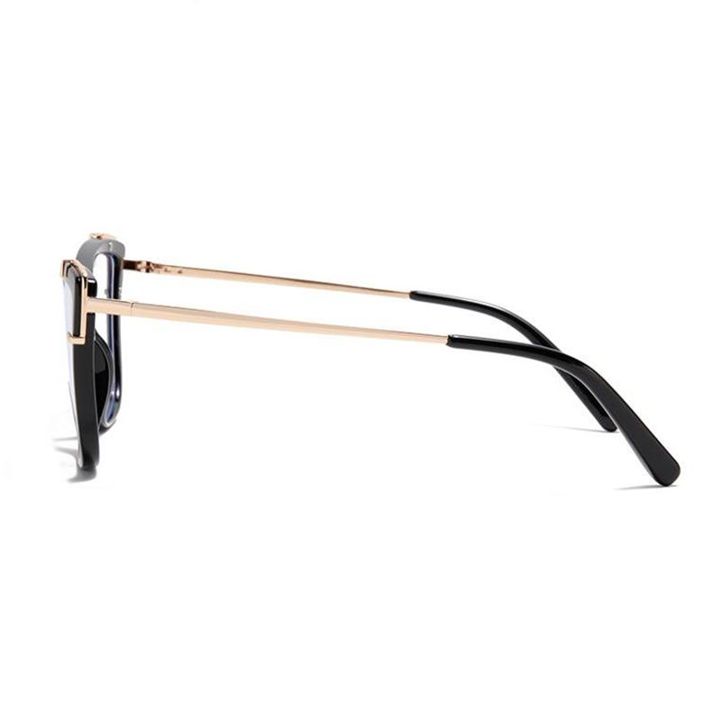 Blue Light Blocker Cat Eye Nearsighted Glasses For Women 1.56 Single Lens Myopia Photochromic Eyeglasses 0 -0.5 -0.75 To -6.0