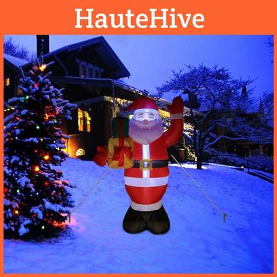 Праздничная 1,5-метровая надувная фигура Санта-Клауса, надувная модель, рождественский декоративный реквизит для места проведения вечеринки