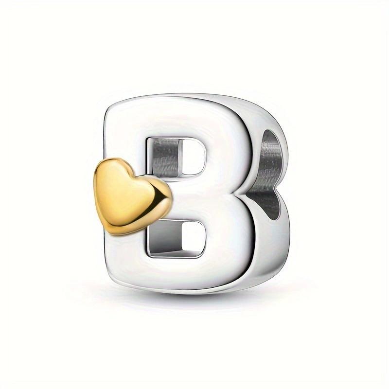 925 Серебряные бусины с 26 буквами алфавита AZ, подвески, подходят для оригинального браслета, настоящее серебро для женщин, бусины для ювелирных украшений своими руками