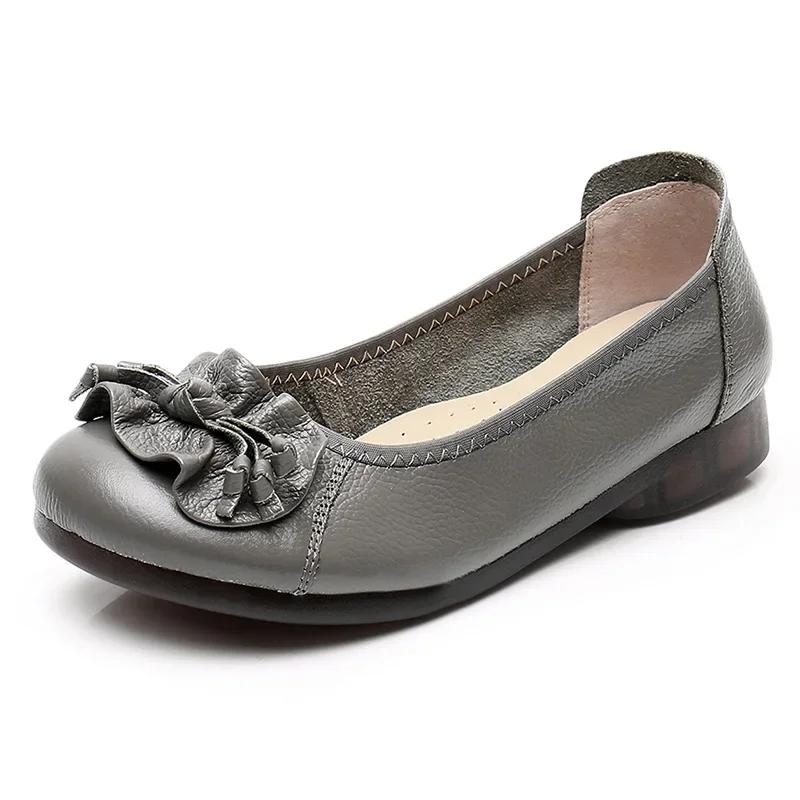 Модные женские туфли для мам с цветочным декором, мокасины в стиле ретро, повседневные туфли на плоской подошве, легкие танцевальные туфли, мокасины Zapatillas Mujer