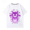 Мужская футболка с принтом Pokémon Gengar, 100% хлопок, модная летняя одежда 2026, оверсайз, уличный кэжуал, топы в стиле Y2K, одежда Streetwear