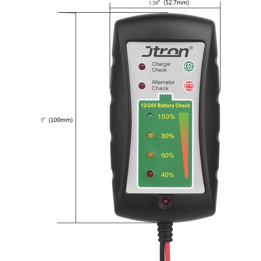 Тестер автомобильного аккумулятора 12 В/24 В постоянного тока со светодиодной подсветкой, диагностический тестер для автомобилей, мотоциклов, грузовиков, проверка аккумулятора