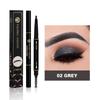 YOUNG VISION Auto Rotating Dual-Ended Square Water Smudge-Free Triangle Eyebrow Pencil Dual-Ended with Brush