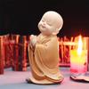 Фигурка маленького монаха, мини-статуэтка монаха, милая статуя Будды-монаха, очаровательное украшение для маленького монаха, креативный орнамент маленького монаха
