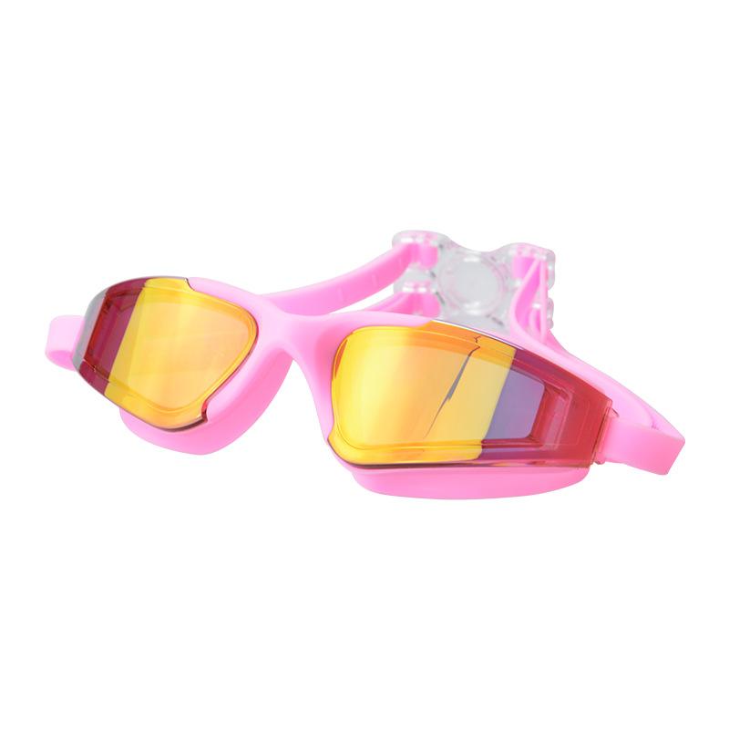 Anlorr New adult anti-fog swimming goggles, professional racing swim goggles, large-frame electroplated swim goggles