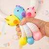 Cartoon Hippocampus Squeeze Toy Creative Colorful Sea Animal Doll Squishes Toy Quick Recovery Soft TPR Pinch Toy Stress Relief Fidget Toy Party