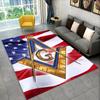 3D Freemason Masonic Illuminati Ring Area Rug,All Seeing Eye Carpet Rug for Living Room Bedroom Doormat Decor,Non-slip Floor Mat
