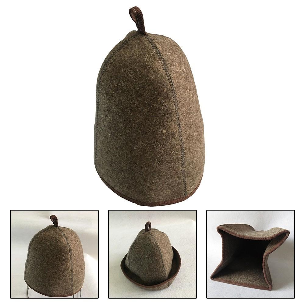 Felt Sauna Cap Heat Resistant Shower Cap Portable Sauna Hat 3mm Thick Material