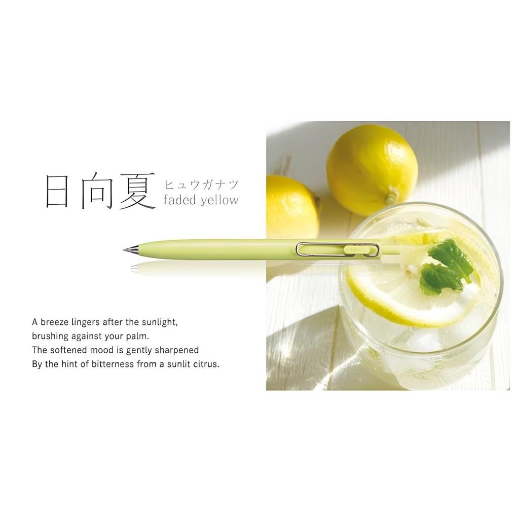Mitsubishi Pencil Gel Ink Ballpoint Pen One F Hyuga Natsu Purchase Uni-ball 0.38mm (F Yellow) UMNSF38F.2 [Bulk 10-Piece Set]