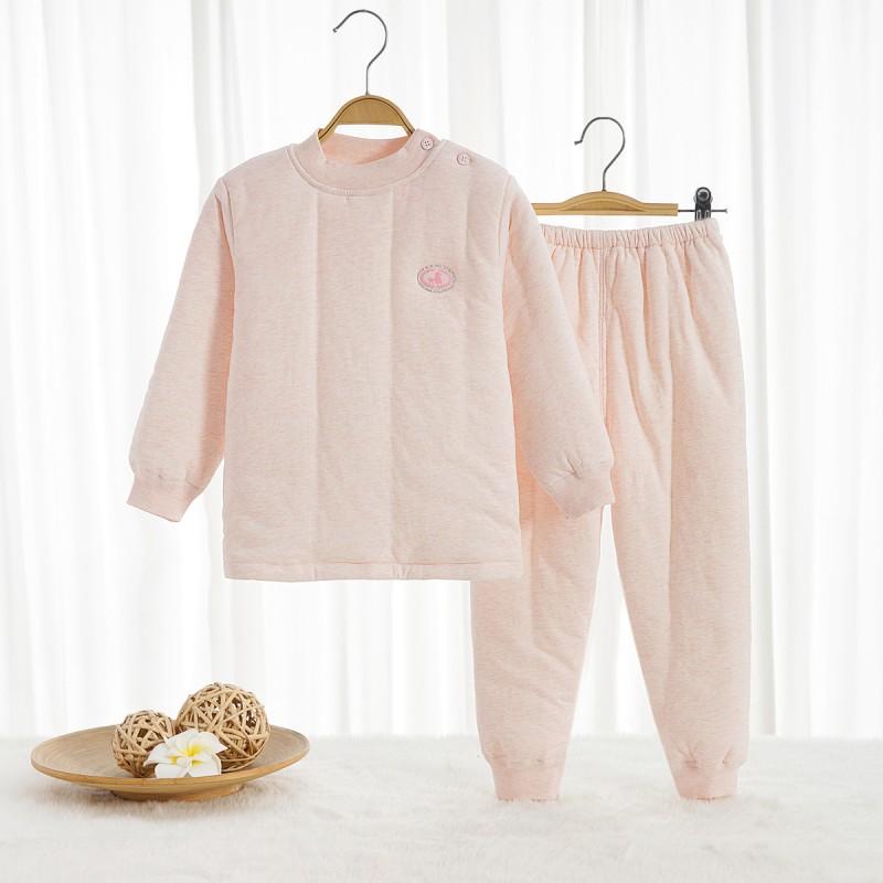 Baby Cotton Jacket Set Thick Warm Winter Pajamas Toddlers Neutral