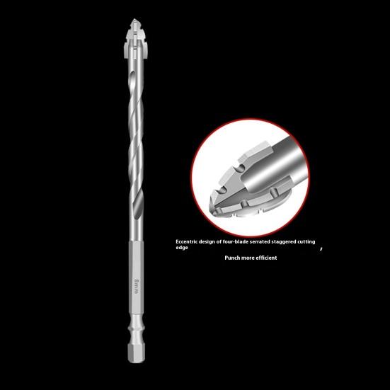 Набор из 1/4 сверл, высокопрочные, нержавеющие, многофункциональные, износостойкие, с четырьмя канавками, пилообразные эксцентриковые сверла