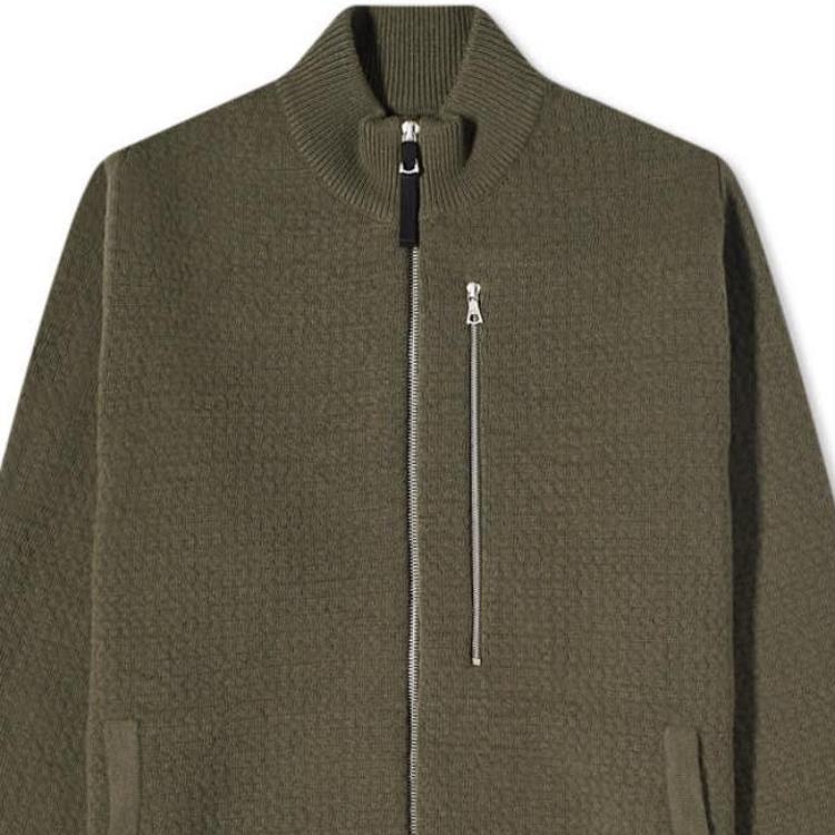 Nike Мужской свитер с длинным рукавом и молнией Every Stitch, однотонный, зеленый DR5409-325