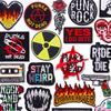 Панк-нашивка Stay Weird Вышитые нашивки для одежды DIY Ужасы Скелет Термонаклейки для одежды Куртки Пришиваемые наклейки
