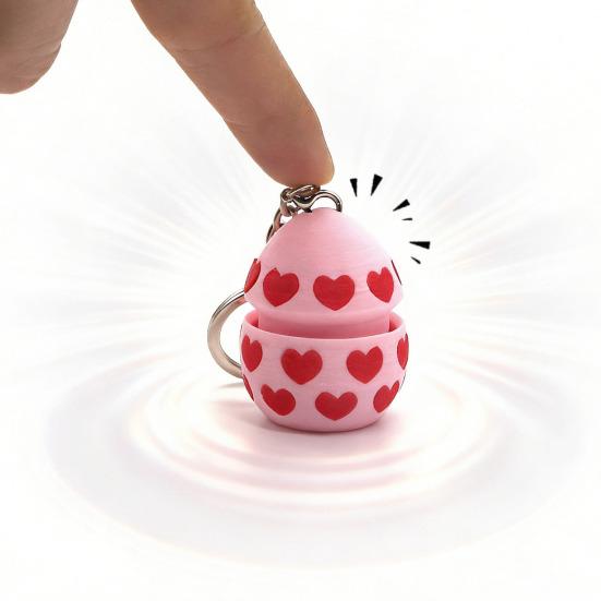 Пасхальный кролик, украшение в виде яйца, 3D-печать, красочная фигурка яйца, брелок, игрушка-кликер для пальцев в виде кролика, праздничное украшение, сувениры для вечеринки