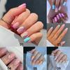 24pcs/Box French Artificial Full Cover Wearable Nail Tips Square Head False Nails Fake Nails