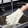 In-Stock Silicone Heat-Insulating Gloves with Padded Five-Finger Design and Widened Edge for Baking and Oven Use