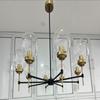 Люстра Modern Globe Mid Century Brass Antique And Matte Black Chandelier Lights Industrial Décor