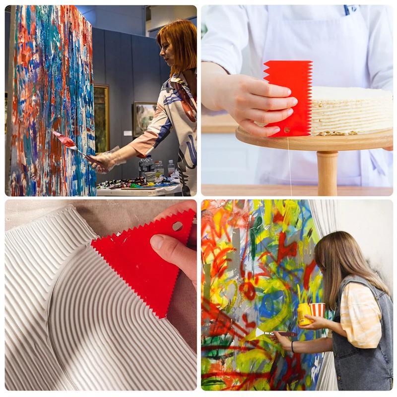 Ножи для масляной живописи из нержавеющей стали, Художественные шпатели, Палитра, Нож для смешивания, Скребок, Инструмент для рисования акрилом, гуашью