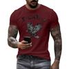 Men's Fashion Casual  Printed Short Sleeve Round Neck Pullover Tops