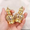 15ml Essential Oil Roller Bottle Gold Crown Shape Perfume Bottling Portable Travel Electroplated Carve Glass Empty Bottle