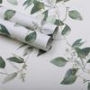 8m Vinyl Green Leaf Peel and Stick Wallpaper Self Adhesive Contact Paper Removable Waterproof Wallpaper for Furniture Renovation