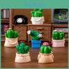 Adorable Resin Mini Cactus Figurine Cute Desktop Plant Decoration For Home Garden